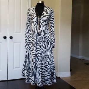 Zebra print Satin Silk Kurti Tunic